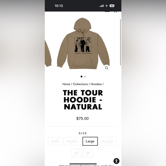 Jonas Brothers Tan hoodie - Picture 4 of 4